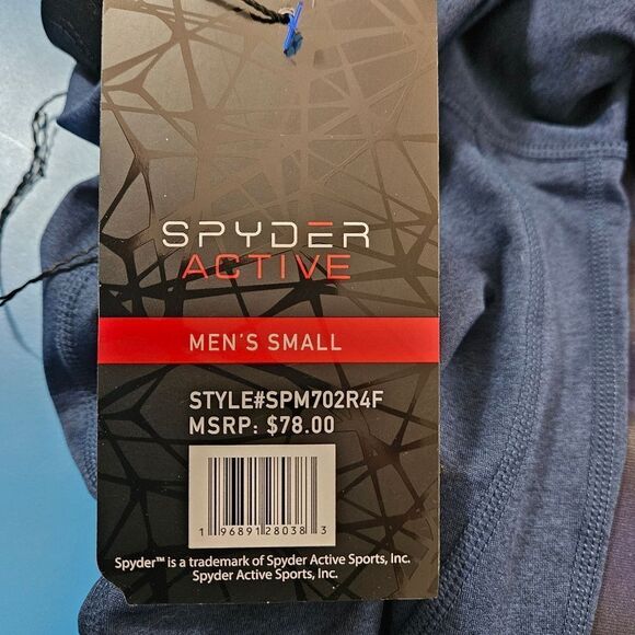 Spyder Active Dark Blue Baselayer Size Small - Picture 5 of 7